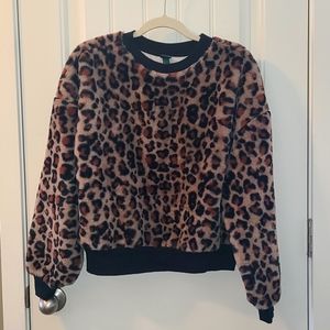 Plush Leopard Women's sweater